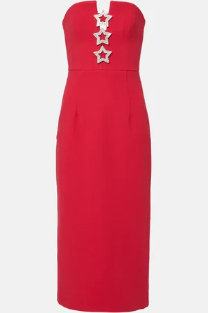 Rebecca Vallance Abito midi Akari con cristalli