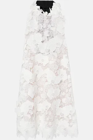 Oscar de la Renta Abito corto in pizzo guipure