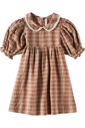 Rylee + Cru Abito Heidi in misto lino a quadri