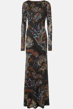 Etro Abito lungo con stampa floreale