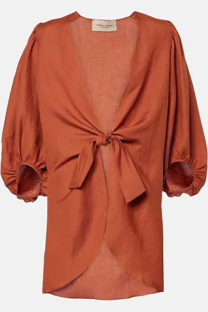 Adriana Degreas Camicia Solid in misto lino