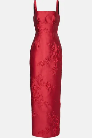 EMILIA WICKSTEAD Abito lungo Micheline in jacquard floreale