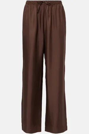 ASCENO Pantaloni a gamba larga Aurelia in crêpe