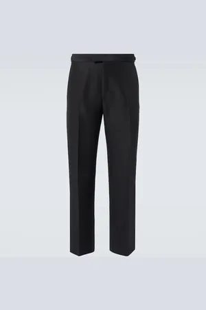 Loro Piana Pantaloni da abito in lana e seta
