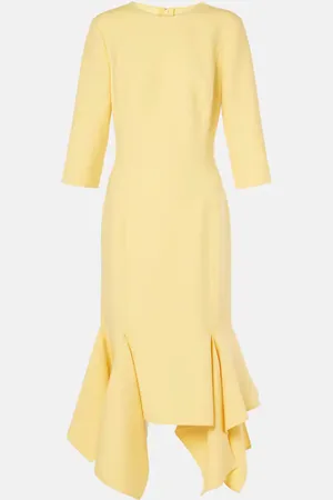 Oscar de la Renta Abito midi in misto lana