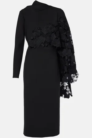 Oscar de la Renta Abito midi in lana guipure