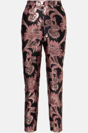 Etro Pantaloni da abito in jacquard floreale