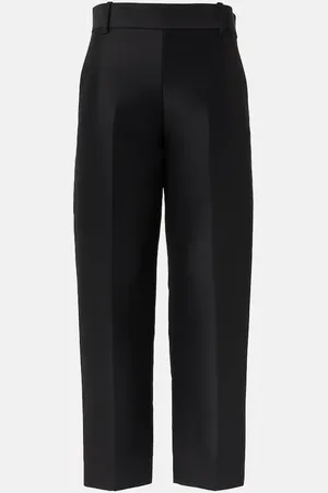 Khaite Pantaloni regular Cam in lana e seta