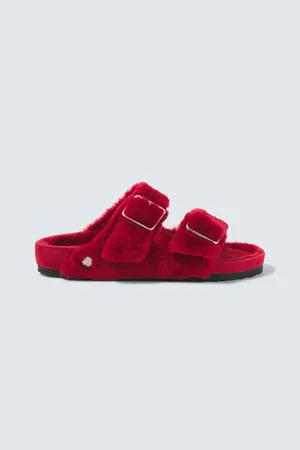 Birkenstock Sandali Arizona 1774 in suede e shearling