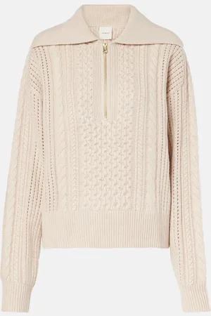 Varley Pullover Camello in maglia a trecce