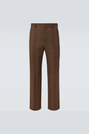 Auralee Pantaloni regular in lana principe di Galles