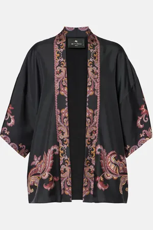 Etro Giacca in seta con stampa paisley