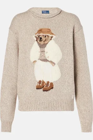 Ralph Lauren Pullover Polo Bear in cotone con intarsio