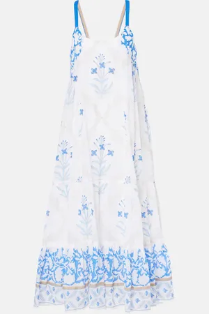 Juliet Dunn Abito midi in cotone con stampa floreale
