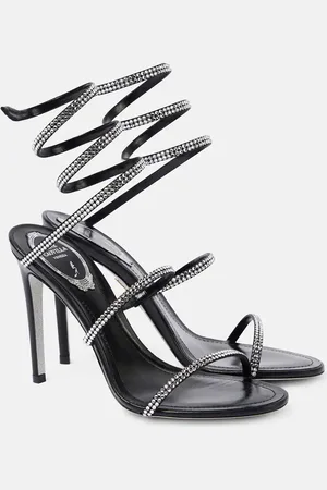 RENE CAOVILLA Sandali Cleo 105 in raso con cristalli