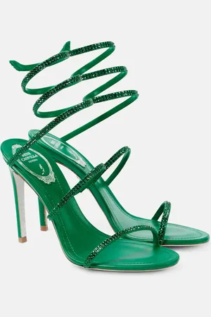 RENE CAOVILLA Sandali Cleo 105 in raso con cristalli