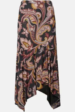 Etro Gonna lunga in jersey con stampa paisley