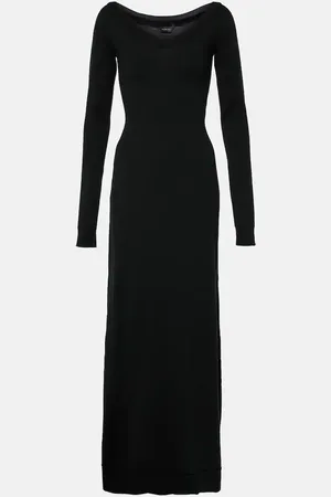 Balenciaga Abito lungo in misto lana