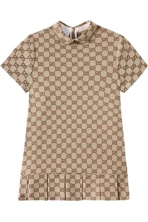 Gucci Abito a pieghe in canvas GG