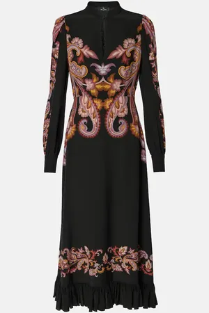 Etro Abito midi in seta con stampa paisley