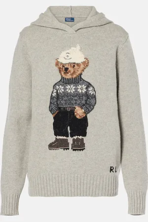 Ralph Lauren Pullover Polo Bear in lana e cashmere con cappuccio