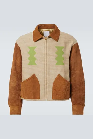 VISVIM Giacca Stanza in misto lana con suede