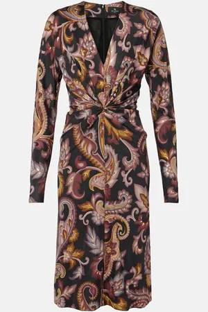 Etro Abito midi con stampa paisley