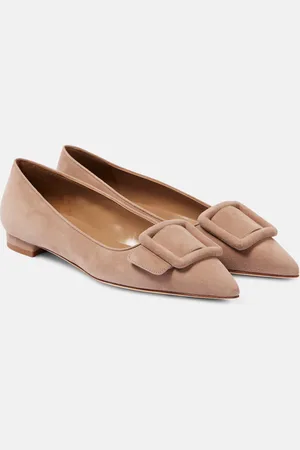 Manolo Blahnik Ballerine Maysalepumpflat in suede