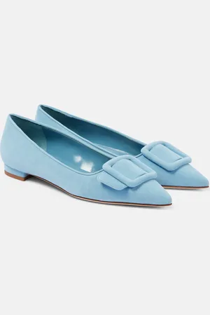 Manolo Blahnik Ballerine Maysalepumpflat in suede