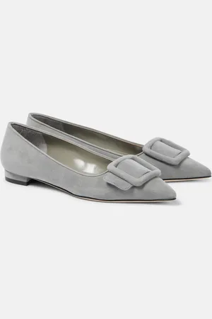 Manolo Blahnik Ballerine Maysalepumpflat in suede
