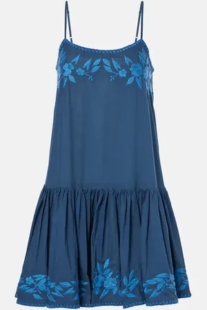 Juliet Dunn Abito corto in chambray di cotone