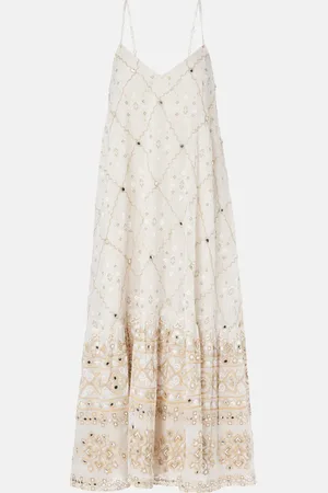 Juliet Dunn Abito midi Mosaic in cotone con stampa