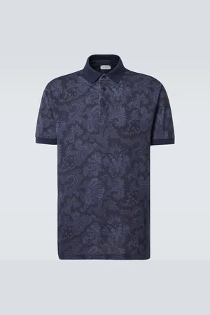 Etro Polo in cotone con stampa paisley