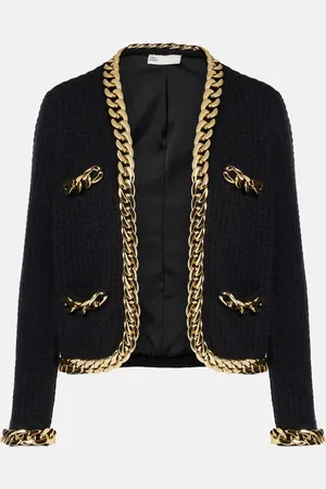 Tory Burch Cardigan Kendra in misto lana con catena