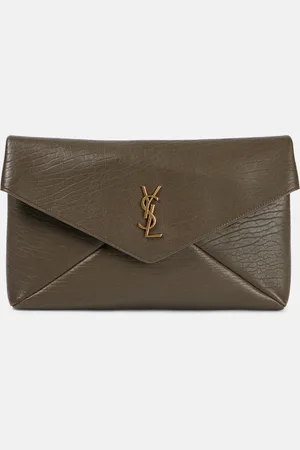 Saint Laurent Clutch Cassandre Large in pelle