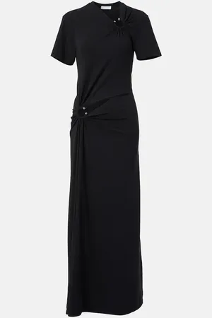 Paco rabanne Abito lungo in jersey con cut-out