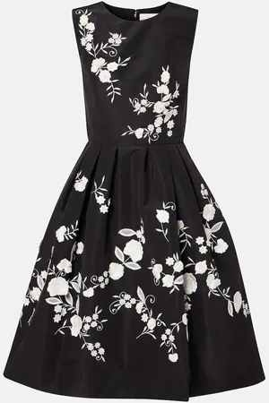 Carolina Herrera Abito midi in seta con ricamo
