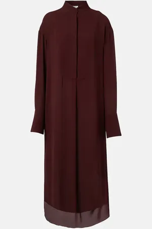 Alexander McQueen Abito chemisier oversize in seta