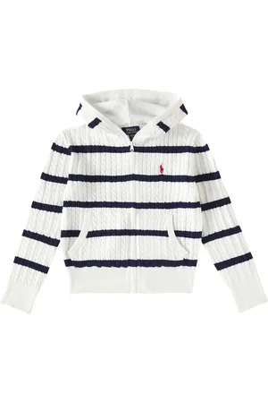 Ralph Lauren Felpa in cotone a righe con zip