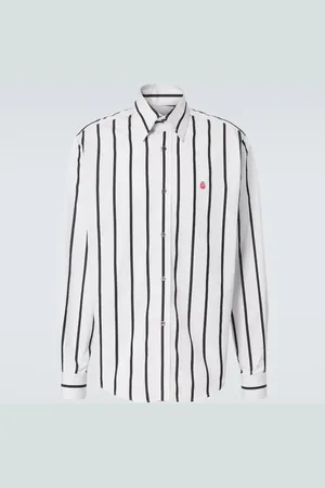 Alexander McQueen Camicia in popeline di cotone a righe