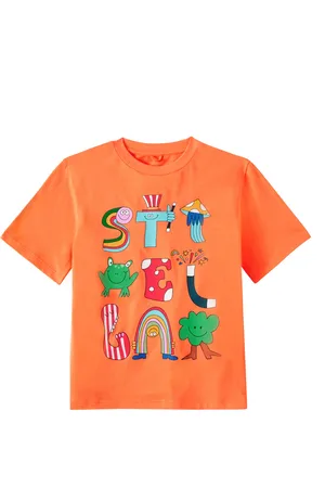 Stella McCartney T-shirt in jersey di cotone con stampa