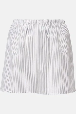 ASCENO Shorts Cairo in misto cotone a righe