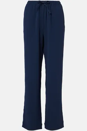 ASCENO Pantaloni regular Aurelia in crêpe