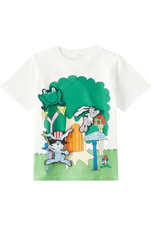 Stella McCartney T-shirt in jersey di cotone con stampa