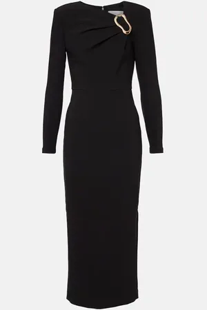 Roland Mouret Abito midi asimmetrico in crêpe