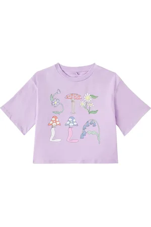Stella McCartney T-shirt cropped in jersey di cotone
