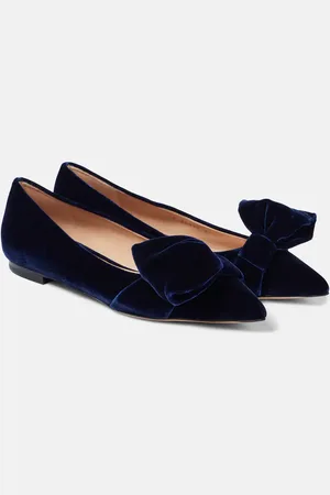 Gianvito Rossi Ballerine in velluto con fiocco