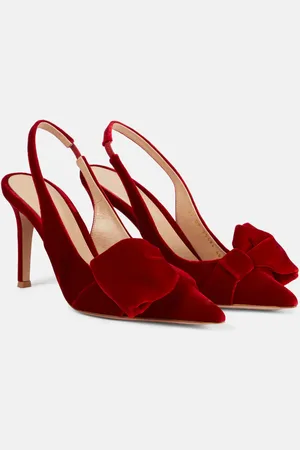 Gianvito Rossi Pumps 85 in velluto con fiocco