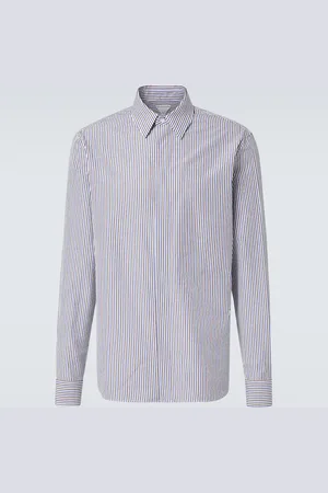 Bottega Veneta Camicia in cotone e lino a righe