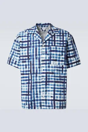 Bottega Veneta Camicia bowling in cotone a quadretti